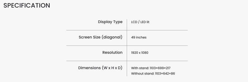 HISENSE 49 inch FHD TV Natural Colour Enhancer USB movie Music and Picture Playback